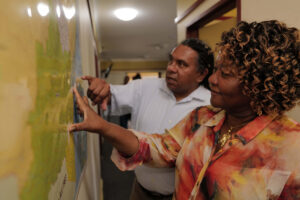 Troy Pickwick with Her Excellency Ms Dorcas Kobela Makgato, High Commissioner for Botswana to Australia, in Bellbrook NSW